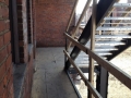 Each floor has a balcony.