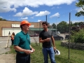Joe Gallagher, Green Garage rep for the El Moore project, and Jason Peet, materials manager.