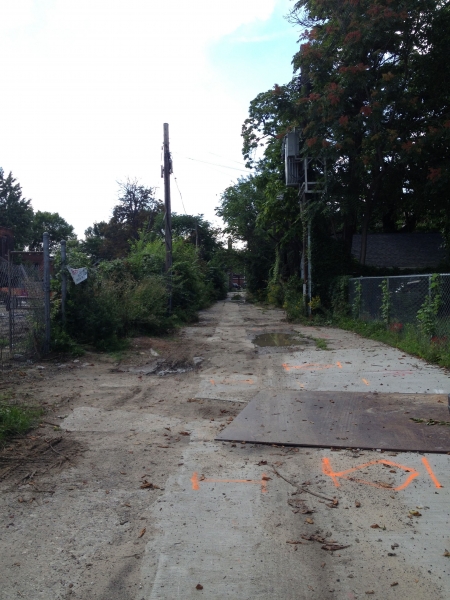 Before Picture of the El Moore alley