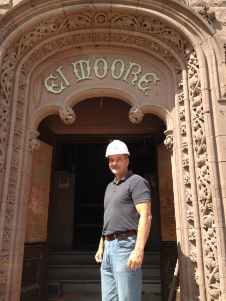 Tom Prister, Monahan construction manager for the El Moore.