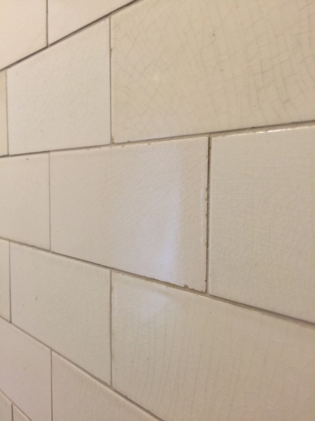Reinstalled original subway tile