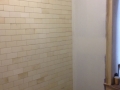 Repurposed tile for bathroom on 1st floor