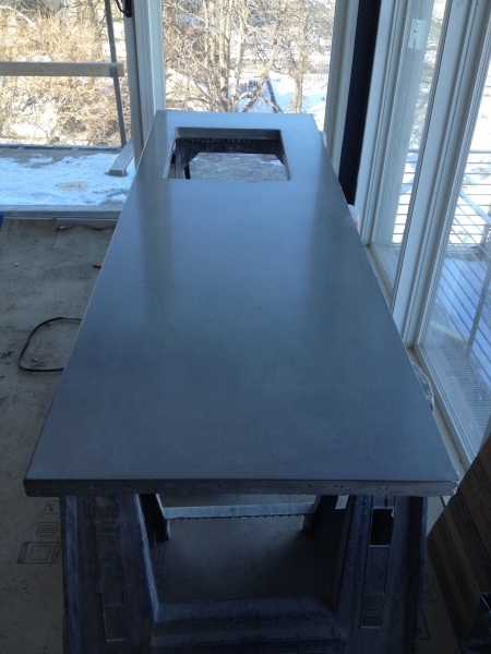 Cement countertop before installation