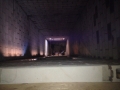 A view down the elevator shaft