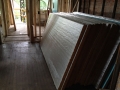 Stack of rigid board insulation.