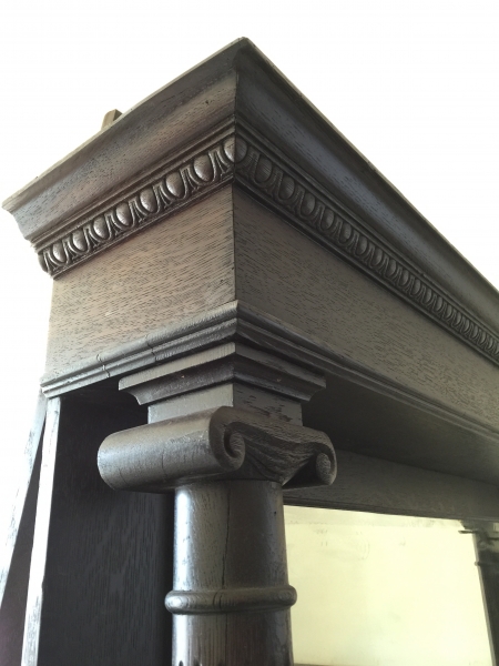 Corner of original fireplace mantel