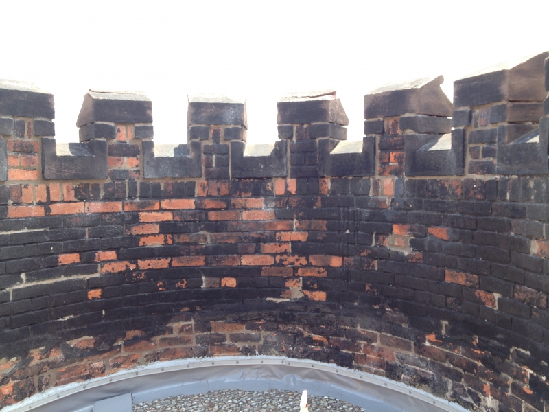 This building was built in the Spanish Renaissance style. Here is some of the brickwork as seen from the 5th floor.