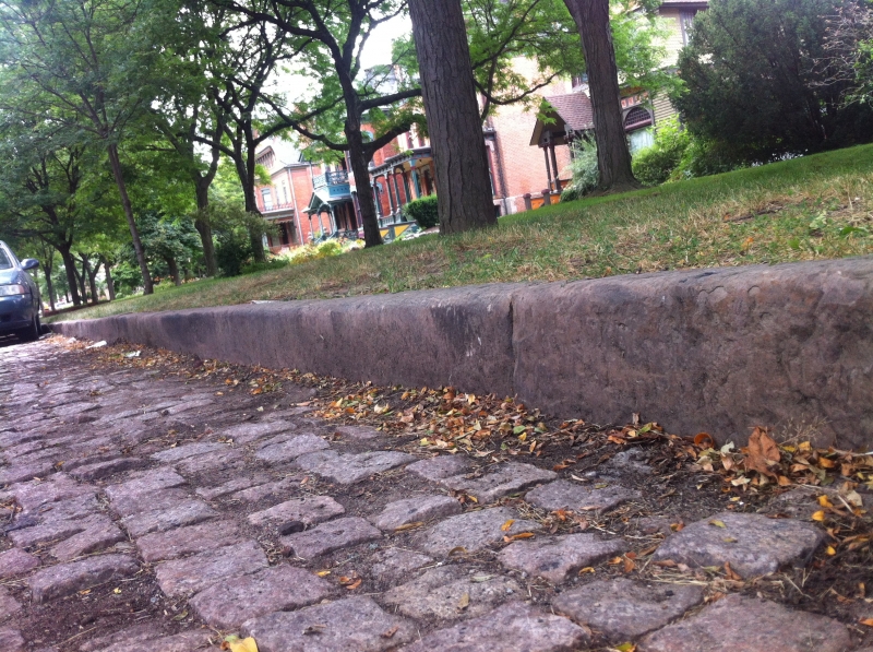 Existing Sandstone Curbs on Canfield St.