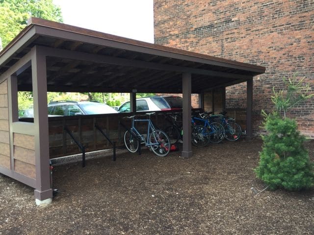 Bike storage area for residents