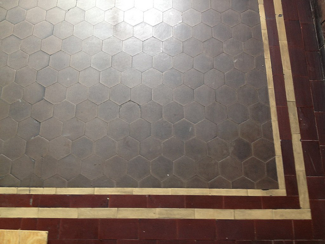 cleaned ceramic tile floor
