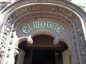 The doorway of the El Moore.